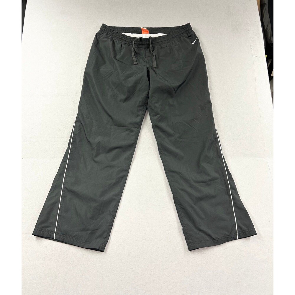 Y2K Nike Women’s Black Windbreaker Athletic Track Pants XL